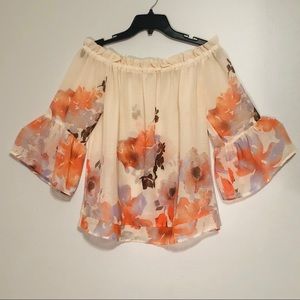 Indigo Rose Off The Shoulder Blouse